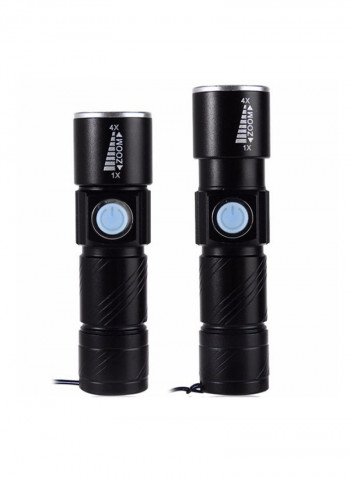 Usb Handy LED Rechargeable Torch White 9x10centimeter