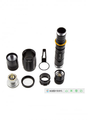 Ultrafire T6 Rattlesnake Five-Grade Chargeable Zoom Flashlight White 195x35x23millimeter