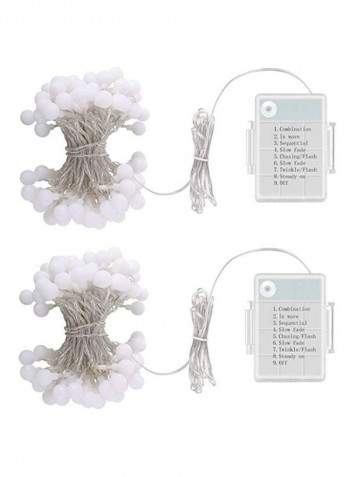 2 Pcs LED String Light Yellow 4x9centimeter