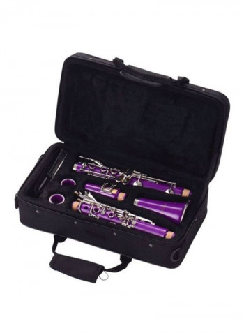 17-Key Clarinet Bb Flat with Carry Case Gloves Cleaning Cloth