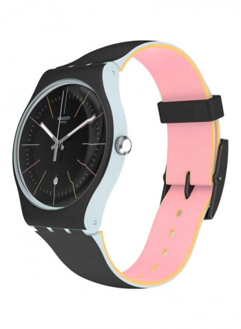 Black Layered Analog Watch SUOS402