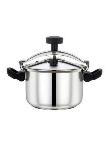 Stainless Steel Pressure Cooker Silver/Black 24centimeter
