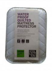 Waterproof Quilted Mattress Protector Polyester White 200 x 200centimeter
