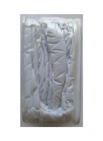 Waterproof Quilted Mattress Protector Polyester White 200 x 200centimeter