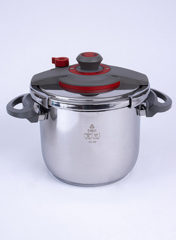 2-Piece Pressure Cooker Set Silver/Grey/Clear