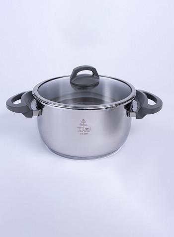 2-Piece Pressure Cooker Set Silver/Grey/Clear