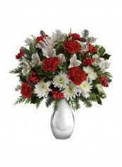 Bunch Of Mix Flowers With Vase White/Red/Green reviews Bunch Of Mix Flowers With Vase White/Red/Green