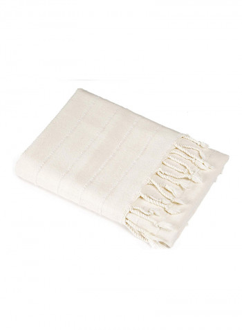 Turquoise Artisan Pestamel  Bath Towel Beige 95 x 170cm