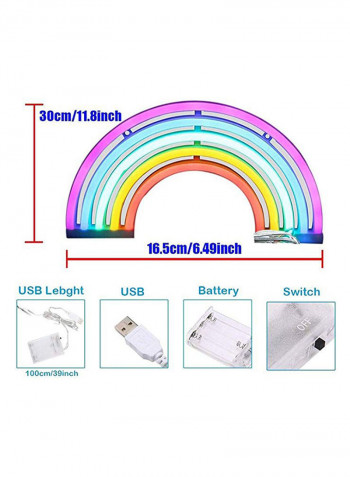 LED Rainbow Light Multicolour 30x16.5centimeter