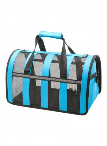 Breathable Mesh Pet Carrier Bag Blue/Black
