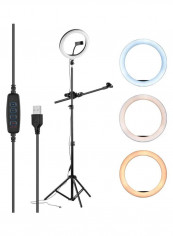 LED Ring Light Kit with Metal Light Stand Phone Holder  Multicolour