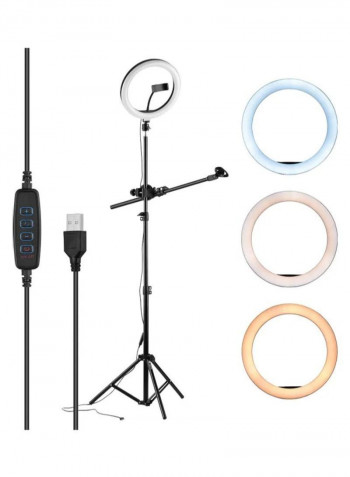 LED Ring Light Kit with Metal Light Stand Phone Holder  Multicolour
