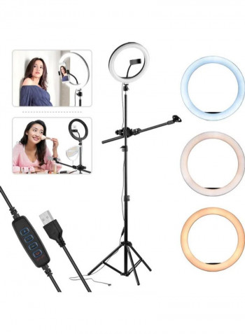 LED Ring Light Kit with Metal Light Stand Phone Holder  Multicolour