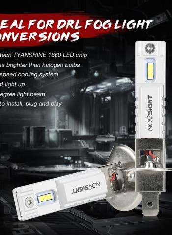 H11 Car LED 10000LM 6500K Fog Light Bulb