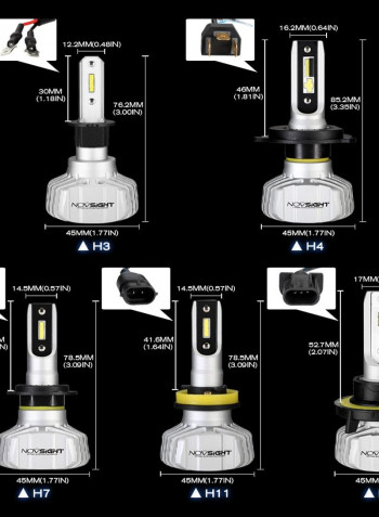 H9 Led Car Headlight Bulbs CSP Chips