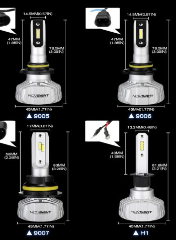 H9 Led Car Headlight Bulbs CSP Chips