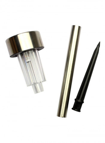 5-Piece LED Solar Plug Light Silver/Black 11x28centimeter