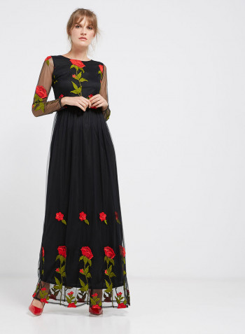 LADIES LONG DRESS Black