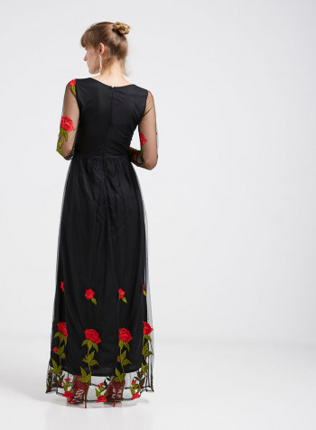 LADIES LONG DRESS Black
