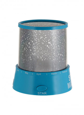 Night Stars Bedroom Lamp Grey/Blue 11x12centimeter