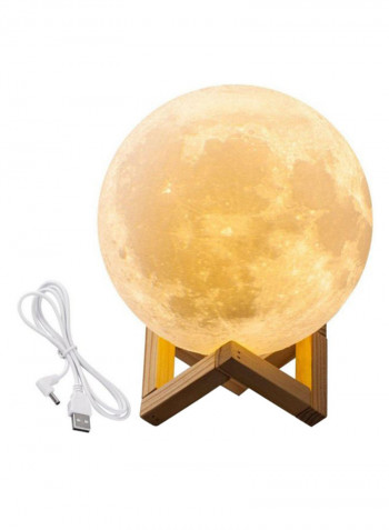 Wireless Moonlight With Bluetooth Audio Player Beige/Brown 7x23centimeter