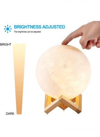 Wireless Moonlight With Bluetooth Audio Player Beige/Brown 7x23centimeter