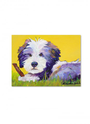 Chew Stick Work Canvas Wall Art Multicolour 14 x 19inch