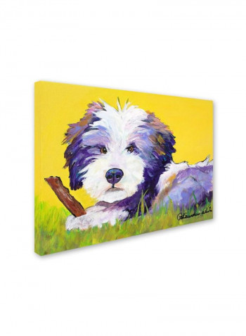 Chew Stick Work Canvas Wall Art Multicolour 14 x 19inch