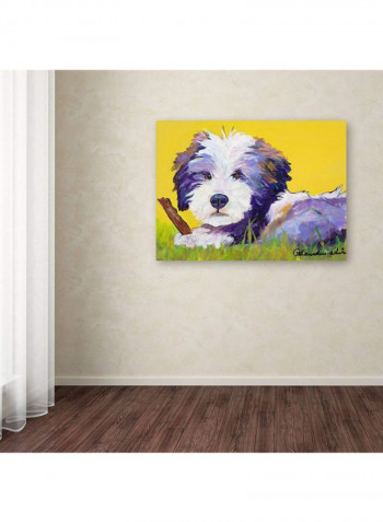 Chew Stick Work Canvas Wall Art Multicolour 14 x 19inch