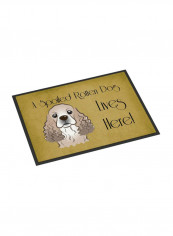 Cocker Spaniel Spoiled Dog Lives Here Indoor/Outdoor Mat Multicolour 12 x 24inch