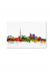 Toronto Canada Skyline Canvas Wall Art multicolour 16 x 24inch