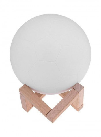 USB Charging 3D Football Touch Night Light White 21x21x22cm