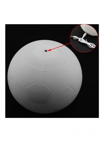 USB Charging 3D Football Touch Night Light White 21x21x22cm