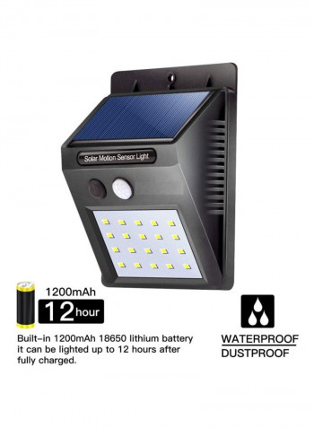8 LED Bengoo Solar Powerd Motion Sensor Light White 9x13cm