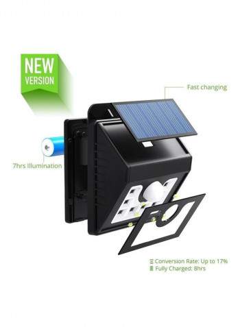 8 LED Bengoo Solar Powerd Motion Sensor Light White 9x13cm