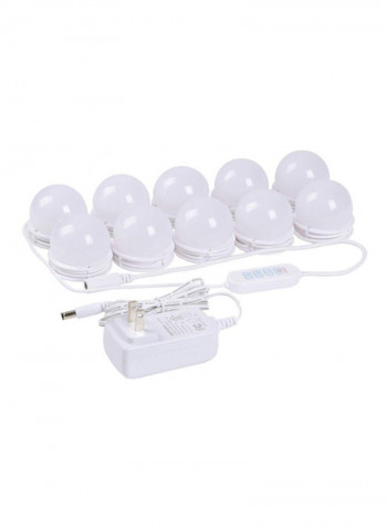 10 Dimmable Bulbs Make-Up Lighting White 6x10centimeter