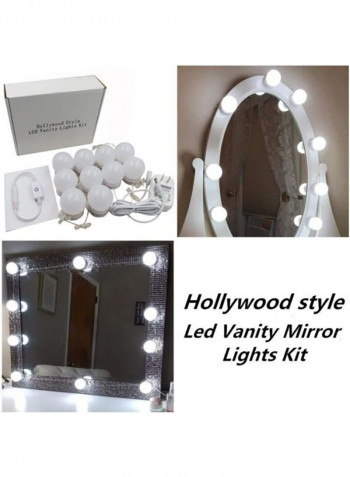 10 Dimmable Bulbs Make-Up Lighting White 6x10centimeter