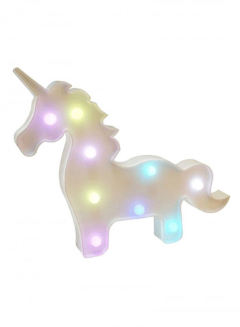 3D Unicorn Animal Lamp Multicolour 4x34centimeter