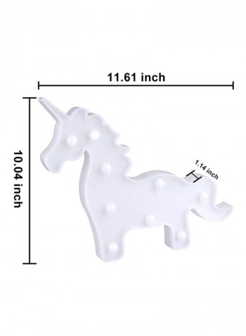 3D Unicorn Animal Lamp Multicolour 4x34centimeter
