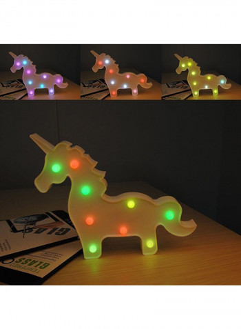 3D Unicorn Animal Lamp Multicolour 4x34centimeter