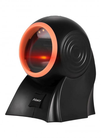 USB Wired Handheld Barcode Scanner Black/Orange