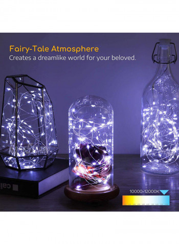 2 Pack 66 LED 16.4 Feet String Lights White 10x9centimeter