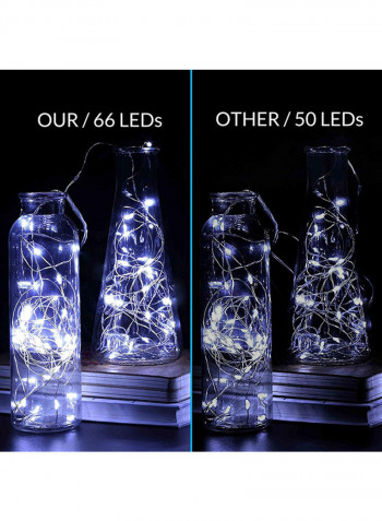 2 Pack 66 LED 16.4 Feet String Lights White 10x9centimeter