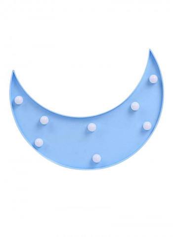 Moon Shape Night Light Lamp Blue 4x11centimeter