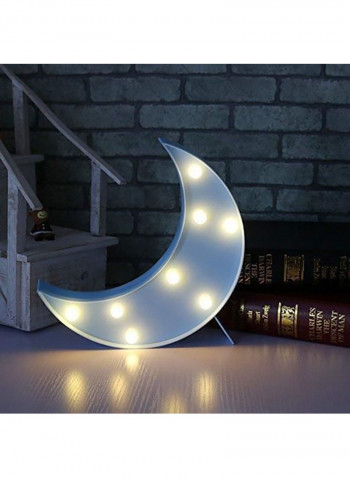 Moon Shape Night Light Lamp Blue 4x11centimeter