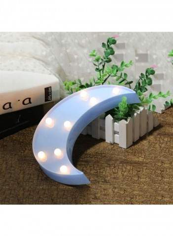Moon Shape Night Light Lamp Blue 4x11centimeter