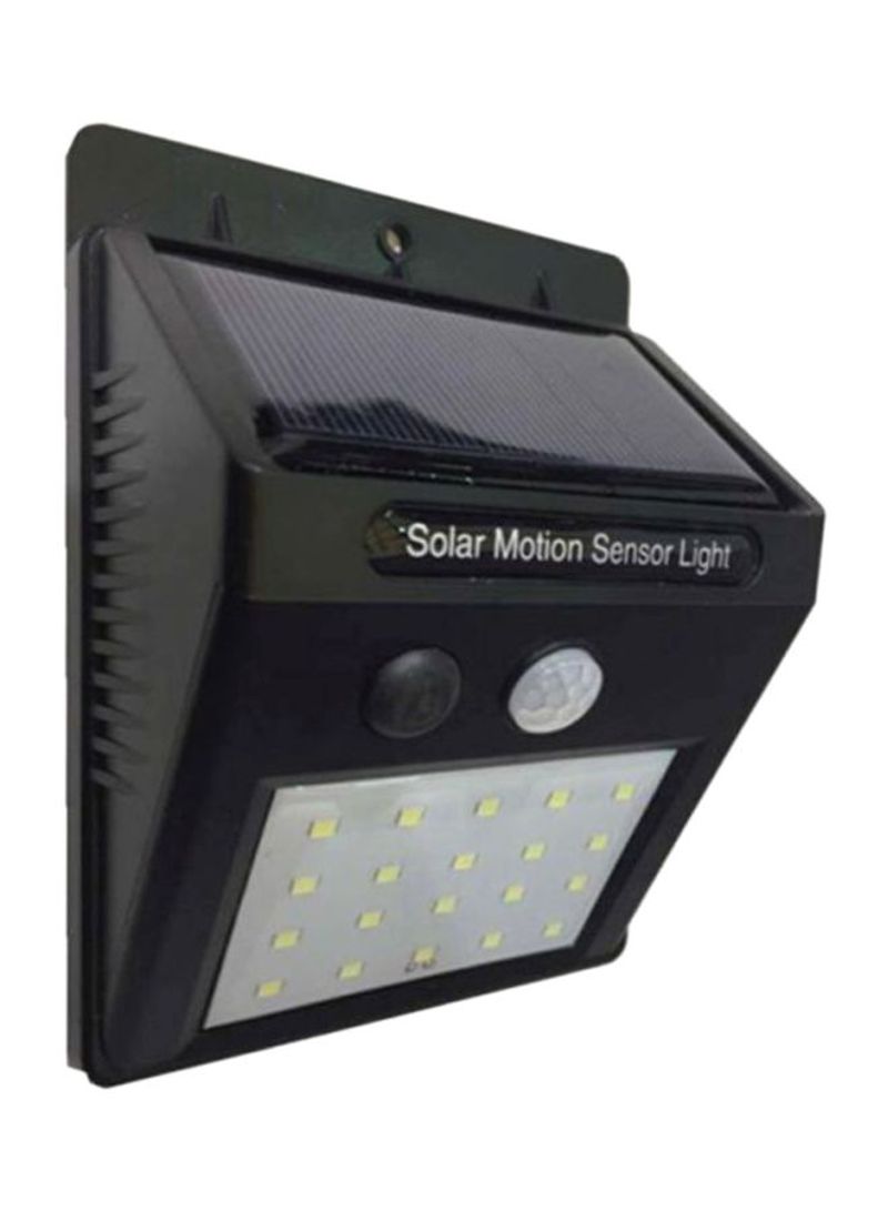 20 LED Solar Motion Sensor Wall Light White/Black 6x13cm