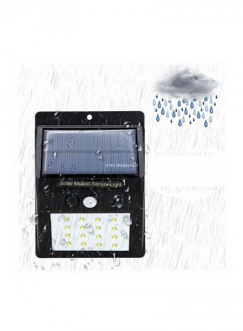 20 LED Solar Motion Sensor Wall Light White/Black 6x13cm