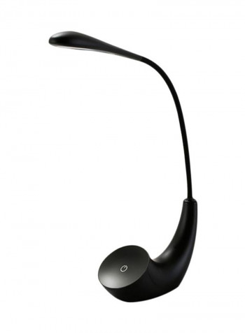 LED Rechargeable USB Table Lamp Black 11x28centimeter