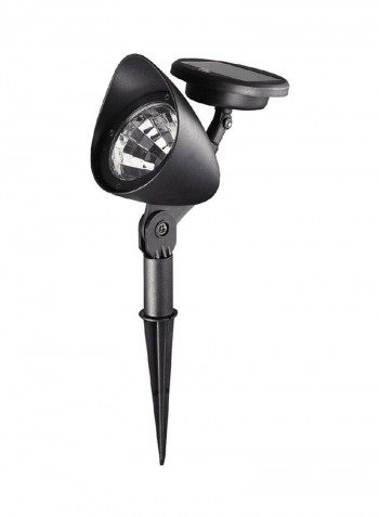 4-LED Solar Garden Lamp Black 9x14centimeter